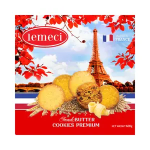 Bánh Quy Bơ Tổng Hợp, French Butter Cookies Premium, Eiffel Tower (600g) - LEMECI