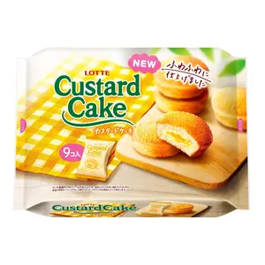 Bánh Trứng Nhân Kem Nhật Bản, Custard Cake, 9 Cái (243g) - LOTTE