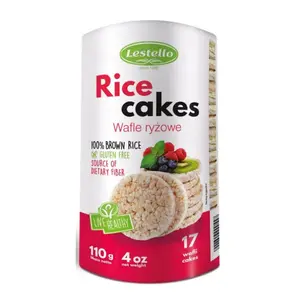 Bánh Gạo Lứt, Rice Cakes, Gluten Free, 17 Cái, 4 oz (110g) - LESTELLO