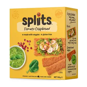 Bánh Cà Chua Giòn, Tomato Crispbread, Gluten Free (125g) - SPLIITS