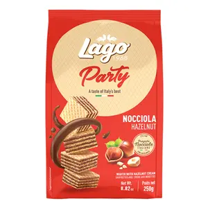 Bánh Xốp Kem Hạt Dẻ, Party, Wafer with Hazelnut Cream, 8.8 oz (250g) - LAGO