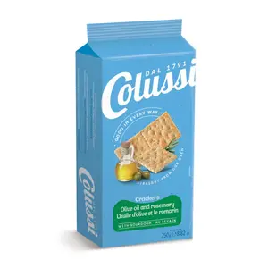 Bánh Quy Giòn Vị Dầu Oliu & Hương Thảo, Crackers, Olive Oil & Rosemary, 8.82 oz (250g) - COLUSSI