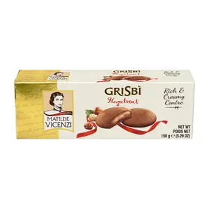 Bánh Quy Nhân Kem Hạt Phỉ, Grisbì, Hazelnut, 5.29 oz (150g) - MATILDE VICENZI