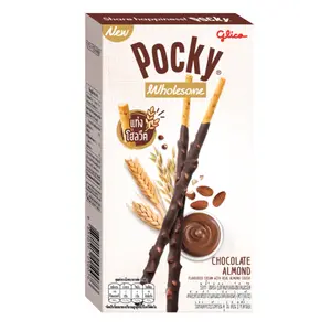 Bánh Que Phủ Socola Hạnh Nhân, Pocky Wholesome, Chocolate Almond (36g) - GLICO