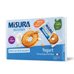 Bánh Quy Sữa Chua Không Đường, Dolcesenza, Biscuits with Yogurt, No Added Sugars (400g) - MISURA