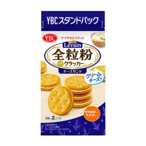 Bánh Quy Nguyên Cám Kẹp Kem Phô Mai, Levain, Whole Wheat Cheese Sandwich Crackers, 18 Cái (145.8g) - YBC