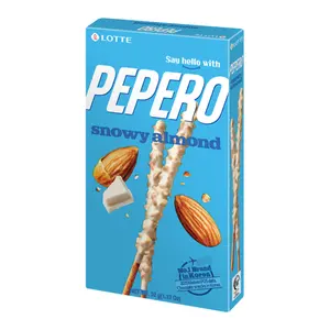 Bánh Que Socola Trắng Hạnh Nhân, Pepero, Snowy Almond, 1.13 oz (32g) - LOTTE