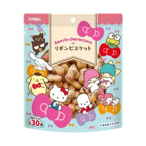 Bánh Quy Nơ Hình Nhân Vật Hoạt Hình, Ribbon Shaped Biscuits, Sanrio Characters (42g) - HOKKA