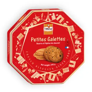 Bánh Quy Bơ Socola, Petites Galettes, Pure Butter Biscuits with Chocolate Chips (140g) - ST MICHEL