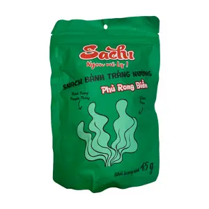 Snack Bánh Tráng Nướng Phủ Rong Biển, Grilled Rice Cracker, Seaweed (45g) - SACHI