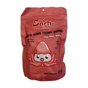 Snack Bánh Tráng Nướng Phủ Mực Nướng, Grilled Rice Cracker, Squid (45g) - SACHI