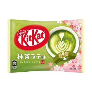 Bánh Xốp Mini Phủ Socola Trà Xanh Latte, Mini Wafer Bars, Matcha Latte, 10 Thanh (116g) - KITKAT