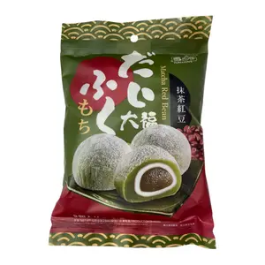 Bánh Mochi Trà Xanh Đậu Đỏ, Marshmallow Daifuku, Matcha Red Bean, 8 Cái, 4.23 oz (120g) - YUKI & LOVE
