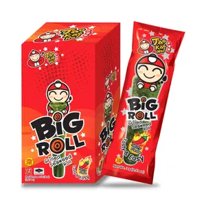 Rong Biển Cuộn Vị Cay, Big Roll, Grilled Seaweed Roll, Spicy Flavour, 12 Gói, 1.27 oz (36g) - TAO KAE NOI