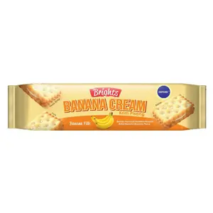 Bánh Quy Kẹp Kem Chuối, Brights Banana Cream Sandwich Biscuits (125g) - OXFORD