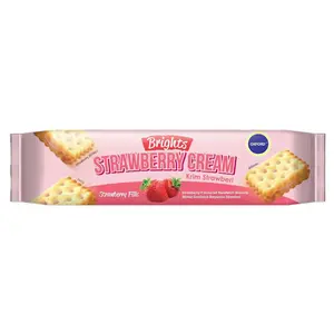 Bánh Quy Kẹp Kem Dâu, Brights Strawberry Cream Sandwich Biscuits (125g) - OXFORD