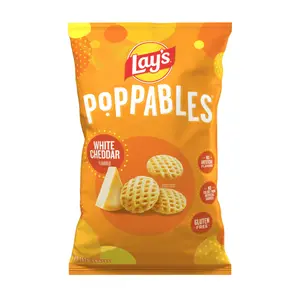 Snack Khoai Tây Vị Phô Mai, Potato Snacks, Poppables, White Cheddar, 5 oz (141.7g) - LAY'S