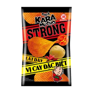 Snack Khoai Tây Lát Dày Vị Cay Đặc Biệt, Karamucho Strong Potato Chips, Hot Chilli, Ridge Cut (44g) - KOIKEYA