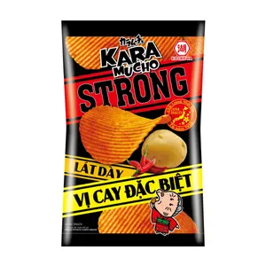 Snack Khoai Tây Lát Dày Vị Cay Đặc Biệt, Karamucho Strong Potato Chips, Hot Chilli, Ridge Cut (80g) - KOIKEYA