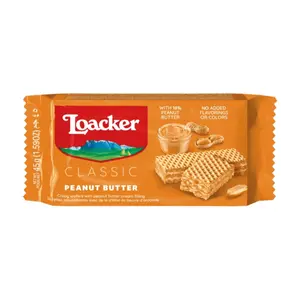 Bánh Xốp Bơ Đậu Phộng, Classic, Peanut Butter, Crispy Wafers with Peanut Butter Cream Filling, 1.59 oz (45g) - LOACKER