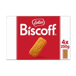 Bánh Quy, Biscoff, The Original Caramelised Biscuit, Maxi Pack, 4 Gói (1kg) - LOTUS