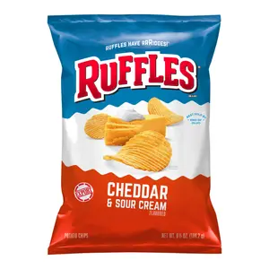 Khoai Tây Chiên Vị Phô Mai & Kem Chua, Potato Chips, Cheddar & Sour Cream, 6.5 oz (184.2g) - RUFFLES