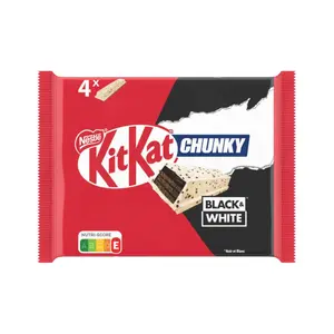 Bánh Xốp Phủ Socola Đen & Trắng, Chunky, Black & White Chocolate Wafer Bar, 4 Thanh (168g) - KITKAT