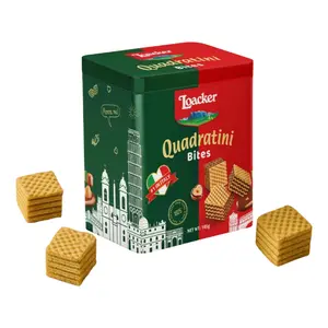 Bánh Xốp Hạt Phỉ, Quadratini Bites, Crispy Wafer Cubes with Hazelnut Cream Filling (105g) - LOACKER
