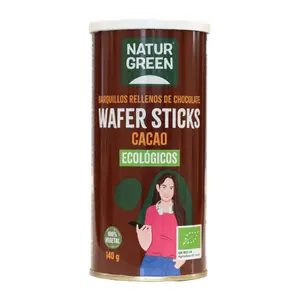 Bánh Ống Quế Socola Hữu Cơ, Bio Wafer Sticks, Cacao (140g) - NATURGREEN