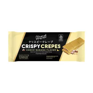 Bánh Kếp Vị Chuối Socola, Crispy Crepes, Choco Banana Flavor (75g) - MAYASI