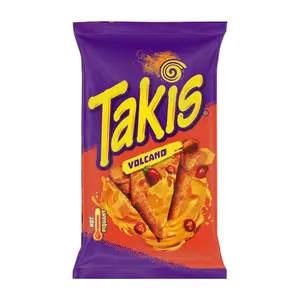 Bánh Ngô Giòn Vị Phô Mai Cay, Volcano, Cheese & Chilli Flavored Fried Corn Chips (100g) - TAKIS