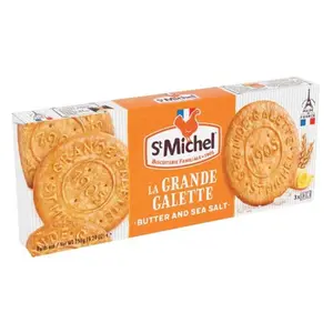 Bánh Quy Bơ & Muối Biển, La Grande Galette, Butter & Sea Salt, 9 Cái, 5.29 oz (150g) - ST MICHEL