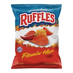 Khoai Tây Chiên Vị Cay, Potato Chips, Flamin` Hot, 6.5 oz (184.2g) - RUFFLES