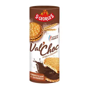 Bánh Quy Kẹp Kem Socola, Val`Choc Parfum Chocolat, Chocolate Flavoured Sandwiched Biscuits (300g) - ST GEORGES