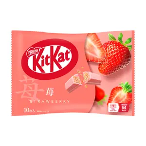 Bánh Xốp Phủ Socola Dâu, Wafer Bars, Strawberry, 10 Thanh (135.6g) - KITKAT