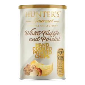 Khoai Tây Chiên Vị Nấm Truffle & Nấm Thông, Hunter`s Gourmet Truffle Collection, Hand Cooked Potato Chips, White Truffle & Porcini (150g) - HUNTER FOODS