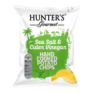 Khoai Tây Chiên Vị Muối & Giấm, Hunter`s Gourmet, Hand Cooked Potato Chips, Sea Salt & Cider Vinegar (125g) - HUNTER FOODS