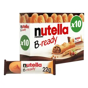 Bánh Quy Nhân Socola Hạt Phỉ, Nutella, B-ready, 10 Cái (220g) - FERRERO