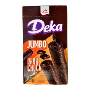 Bánh Ống Quế Vị Socola Đen, Jumbo Wafer Rolls, Dark Choco, 9.8 oz (280g) - DEKA