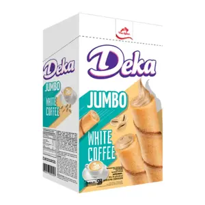 Bánh Ống Quế Vị Cà Phê Trắng, Jumbo Wafer Rolls, White Coffee, 9.8 oz (280g) - DEKA