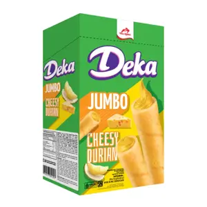 Bánh Ống Quế Vị Sầu Riêng Phô Mai, Jumbo Wafer Rolls, Cheesy Durian, 9.8 oz (280g) - DEKA