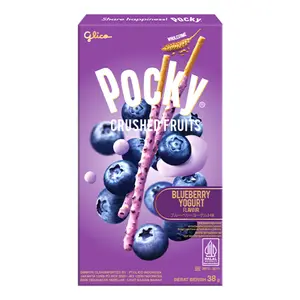 Bánh Que Phủ Sữa Chua Việt Quất, Pocky Crushed Fruits, Blueberry Yogurt (38g) - GLICO