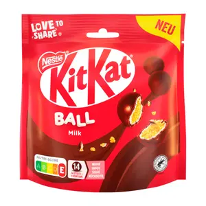 Bánh Xốp Viên Phủ Socola Sữa, Ball, Milk Chocolate Wafer Balls (130g) - KITKAT