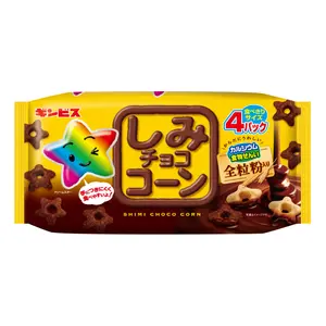 Bánh Ngô Lúa Mì Phủ Socola Hình Ngôi Sao, Shimi Choco Corn, Dream Star (88g) - GINBIS