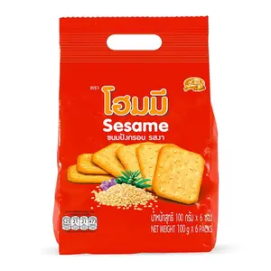 Bánh Quy Giòn Vị Mè, Sesame Crackers, 6 Gói (600g) - HOMEY