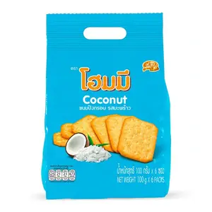 Bánh Quy Giòn Vị Dừa, Coconut Crackers, 6 Gói (600g) - HOMEY