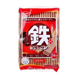 Bánh Xốp Lúa Mì Bổ Sung Sắt & Collagen Vị Ca Cao, Iron Plus Collagen Wafers, Cocoa Flavor, 36 Cái (255.6g) - HEALTHY CLUB