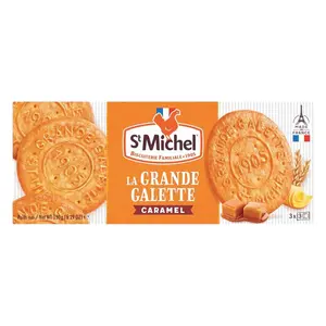 Bánh Quy Bơ Caramen, La Grande Galette, Caramel, 5.29 oz (150g) - ST MICHEL