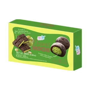 Bánh Mochi Nhân Hạt Dẻ Cười & Socola Dubai, Dessert Mochi, Pistachio & Dubai Chocolate Flavour, 2.82 oz (80g) - YUKI & LOVE