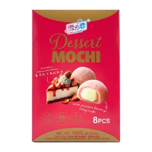 Bánh Mochi Nhân Bánh Phô Mai Dâu Tây, Dessert Mochi, Strawberry Cheesecake Flavour, 8 Cái, 4.24 oz (120g) - YUKI & LOVE